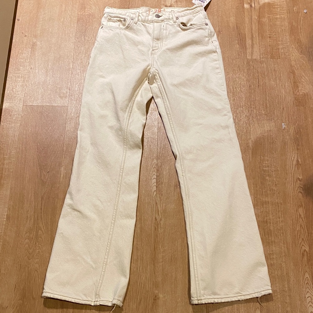 We The Free Off-White Flare Jeans
